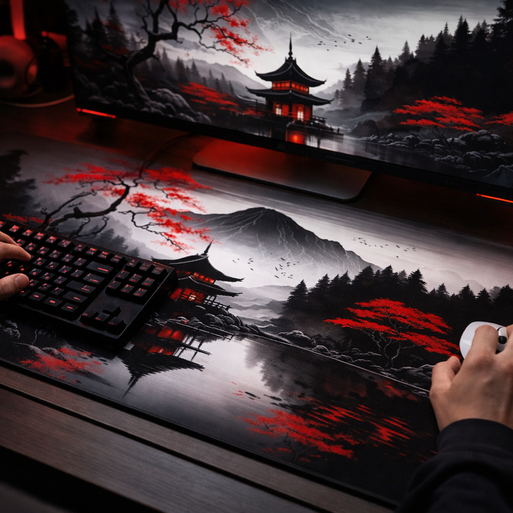 Tapis de Souris - Ambiance Rouge et Noire