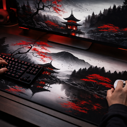 Tapis de Souris - Ambiance Rouge et Noire